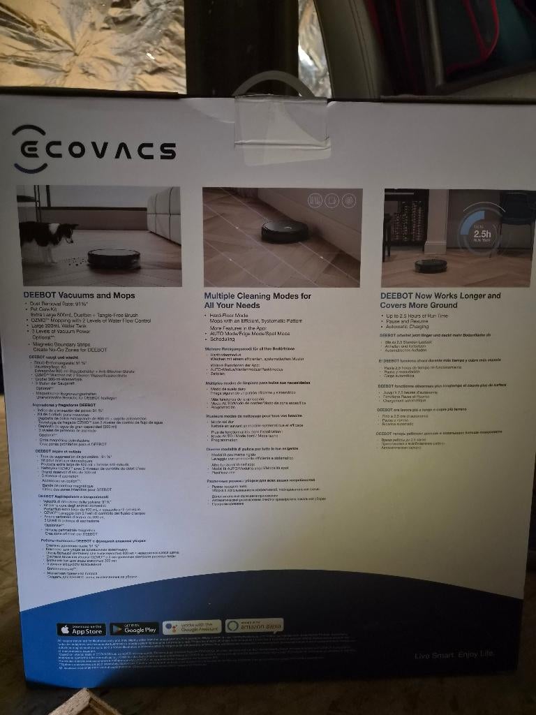 Ecovacs robotstofzuiger, Enlèvement, Comme neuf, Aspirateur robot