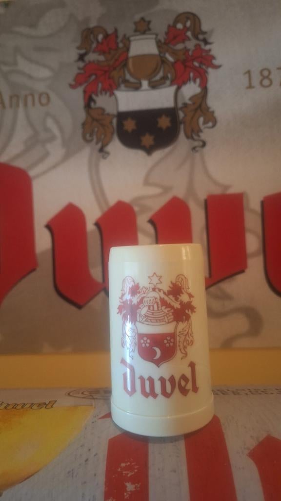 Duvel Witte Bierpot, Verzamelen, Ophalen of Verzenden, Zo goed als nieuw, Glas of Glazen, Duvel