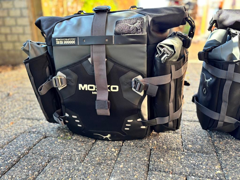 Mosko Moto Backcountry Pannier Kit V2.5 inclusief 4 Aux Pox, Motoren, Accessoires | Koffers en Tassen, Ophalen of Verzenden, Nieuw