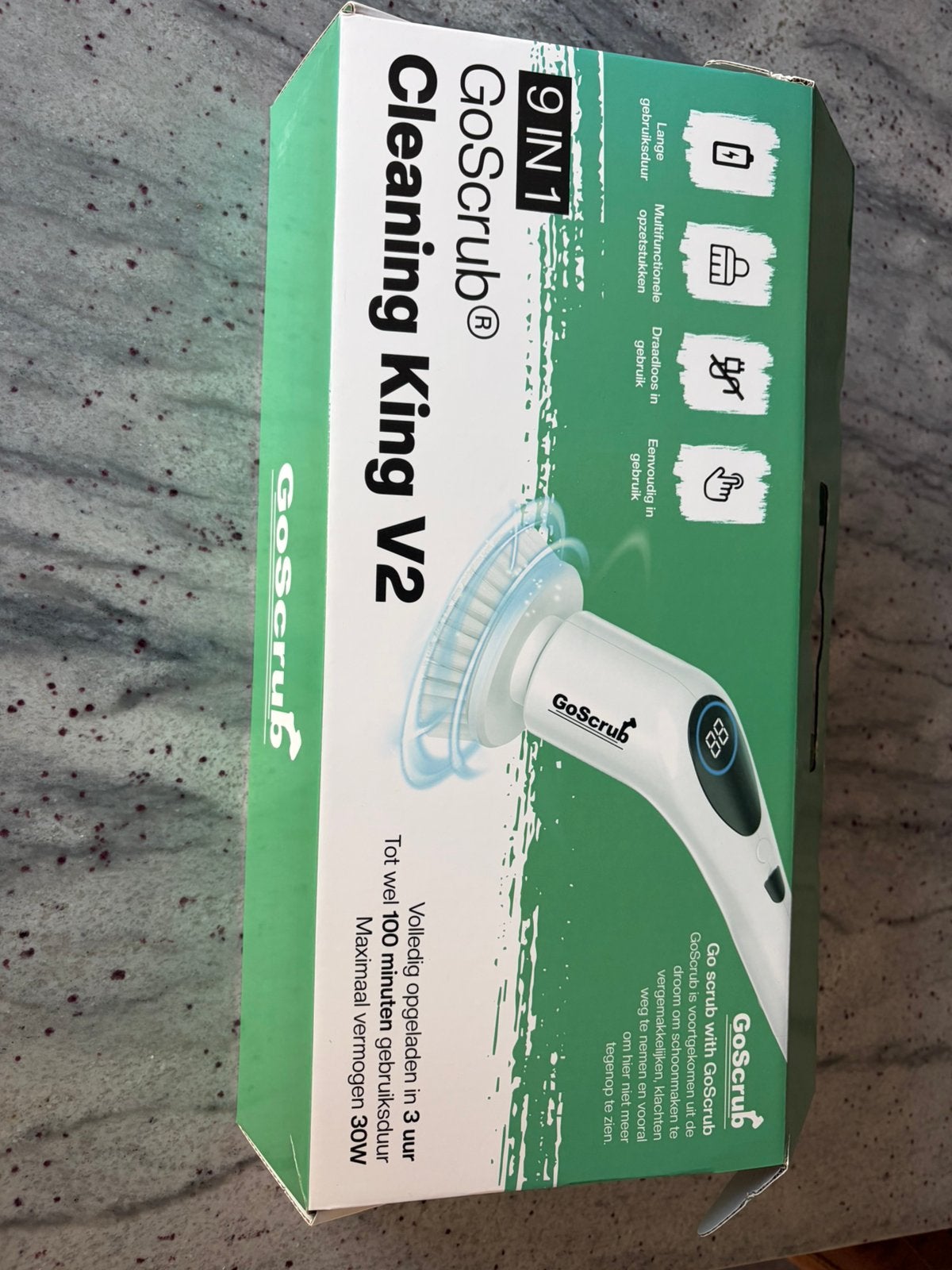 Elektrische scrobborstel nieuw, Maison & Meubles, Enlèvement, Brosse ou Balai