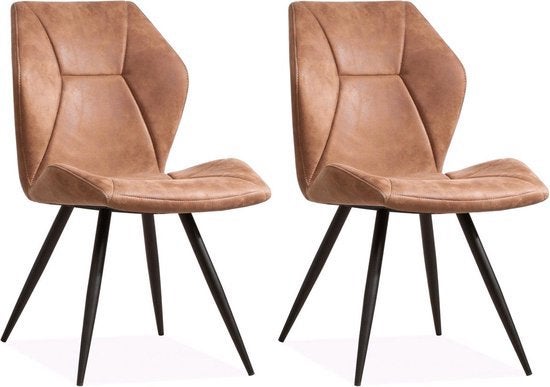 4 stoelen mx sofa, Huis en Inrichting, Stoelen, Ophalen, Nieuw, Bruin, Stof