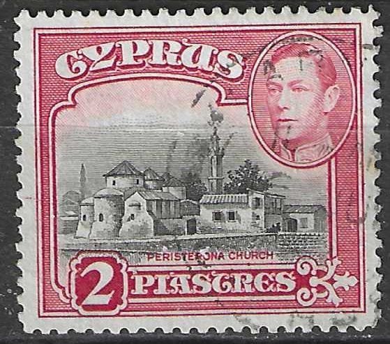 Cyprus 1938/1951 - Yvert 138C - Kerk van Peristerona  (ST), Verzenden, Gestempeld