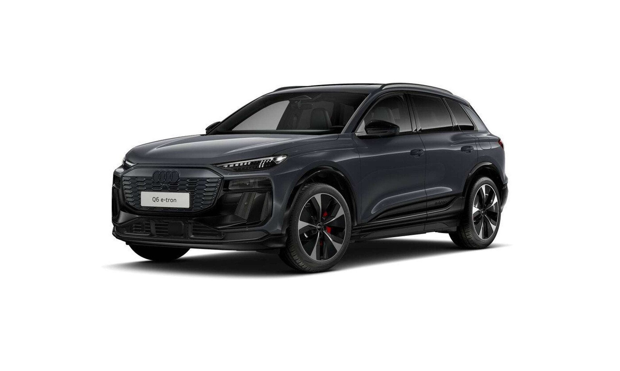 Audi Q6 e-tron Q6 e-Tron Quattro Edition one grey l Luchtver, Auto's, Automaat, Adaptive Cruise Control, Gebruikt, Zwart