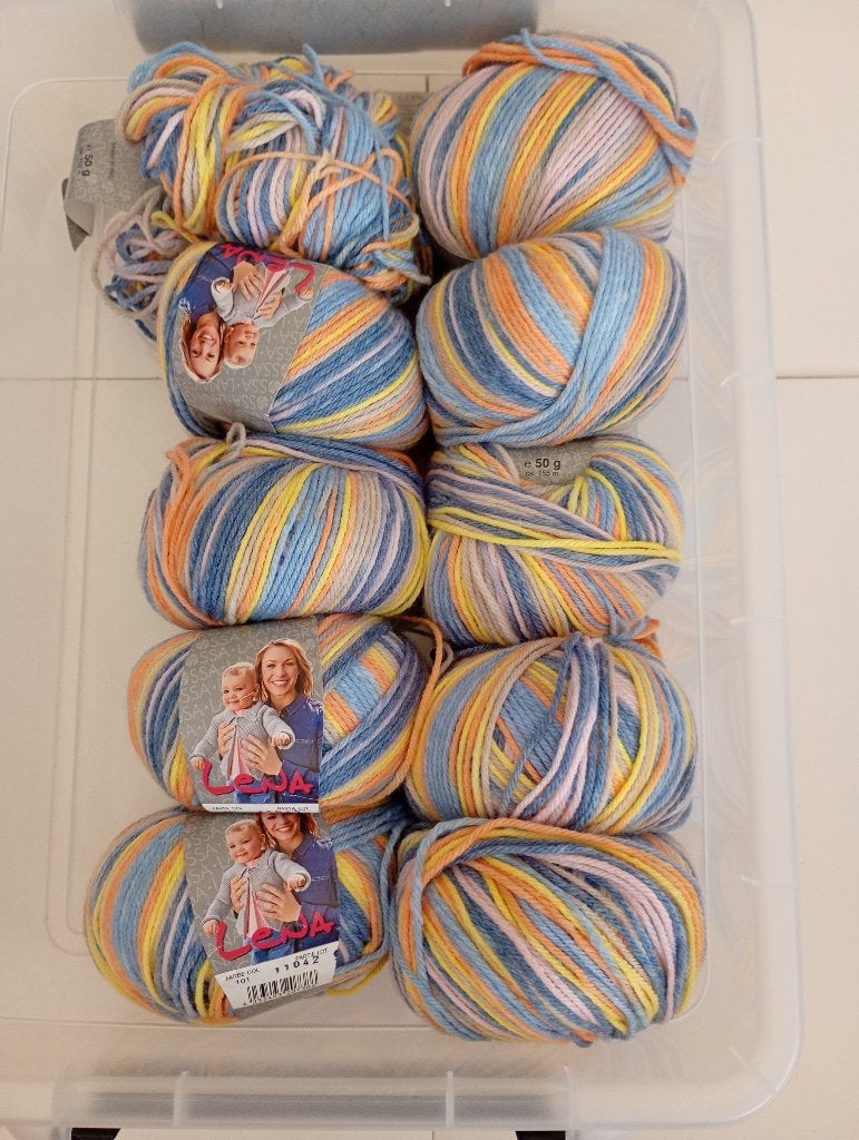 Lana grossa Lena print superzachte wol kleurenmix 10 bollen, Ophalen of Verzenden, Nieuw, Breien of Haken, Wol of Garen