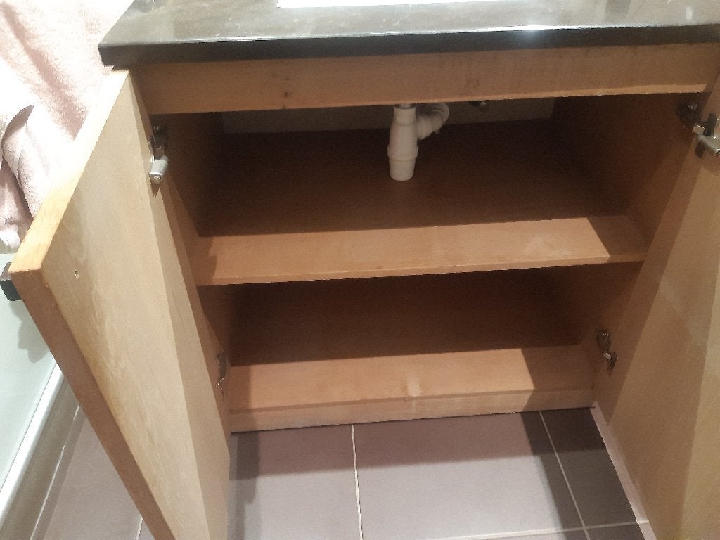 Landelijk badkamermeubel + tablet in natuursteen & kraan, Huis en Inrichting, Badkamer | Badkamermeubels, Ophalen, Gebruikt, 50 tot 100 cm