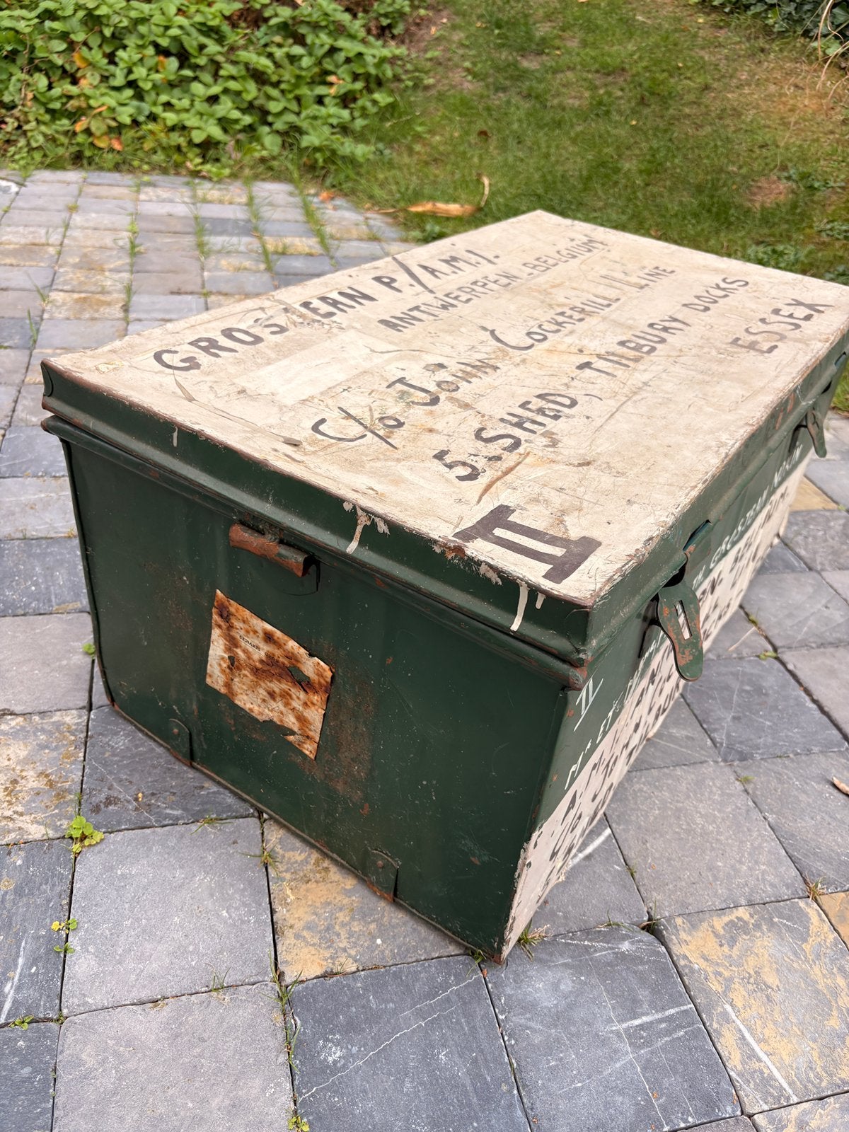 Transportkoffer/metalen kantine 1970, Ophalen, Gebruikt, 100 tot 150 cm, Metaal
