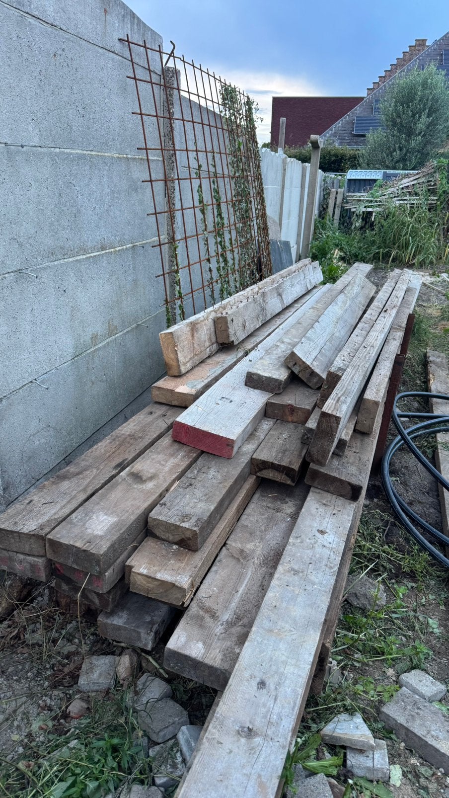 Houten balken, Jardin & Terrasse, Enlèvement, Utilisé, Poutres
