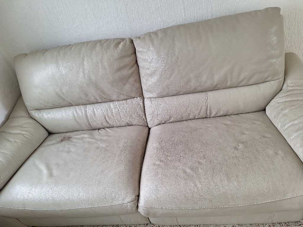 Lederen zetel 2,5 zit met elektrische relax en 1 zit, Quatre personnes ou plus, Banc droit, Enlèvement, Utilisé