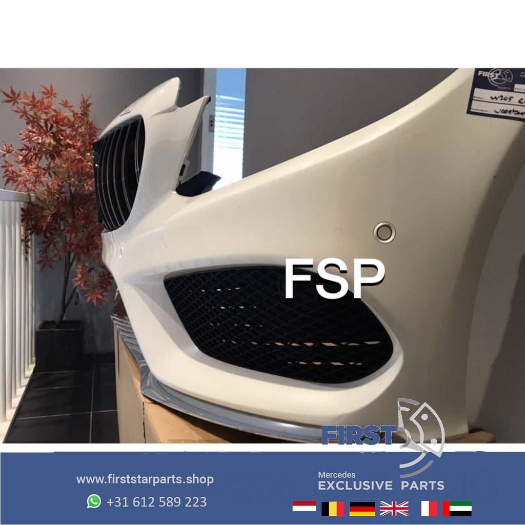 W205 C43 AMG VOORBUMPER Mercedes C Klasse WIT + GT GRIL COMP, Utilisé, -, Avant, -
