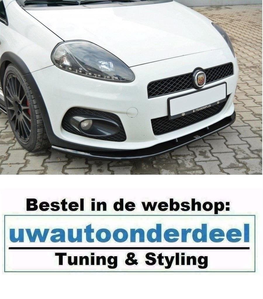 Maxton Spoiler Lip Splitter Voor Fiat Grande Punto Abarth, Auto diversen, Tuning en Styling, Verzenden