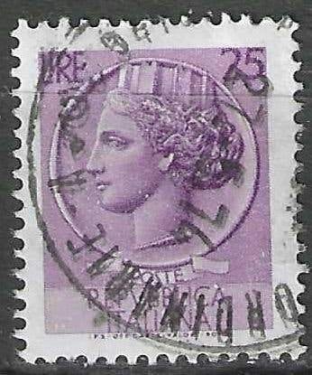 Italie 1953/1954 - Yvert 652 - Munt van Syracus - 25 l. (ST), Verzenden, Gestempeld