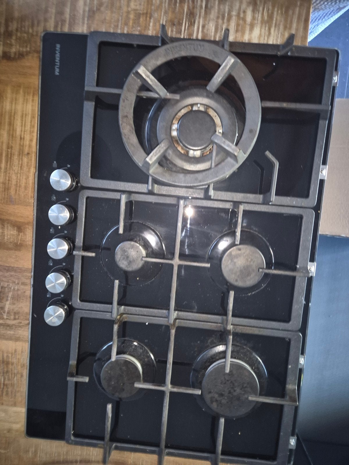 Inventum IKG7520WGW/02 5-pits gaskookplaat 75 cm – Werkend u, Elektronische apparatuur, Kookplaten, Ophalen, Gebruikt, Inbouw