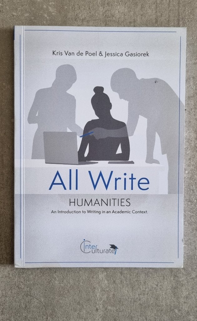 All Write - Humanities (K Van de Poel & J Gasiorek) - BLANCO, Van de Poel, Hoger Onderwijs, Ophalen of Verzenden, Zo goed als nieuw