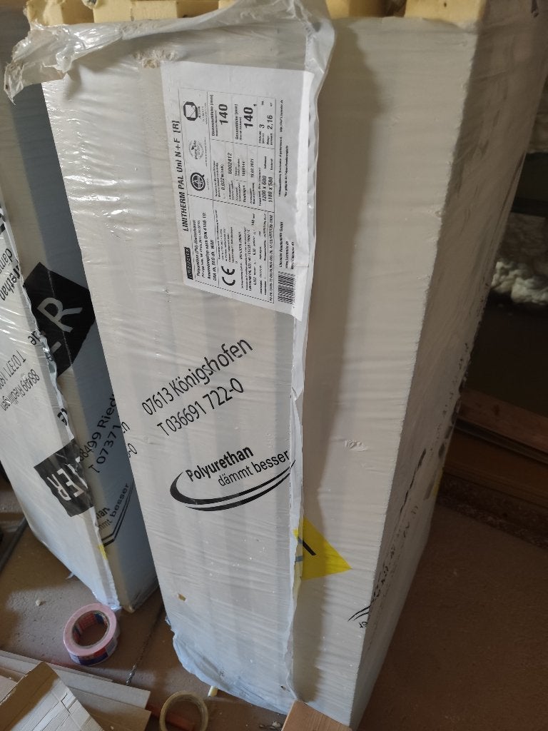 Muur isolatie 14 cm, Doe-het-zelf en Bouw, Ophalen, 12 cm of meer, Nieuw, Hardschuim (Pir)