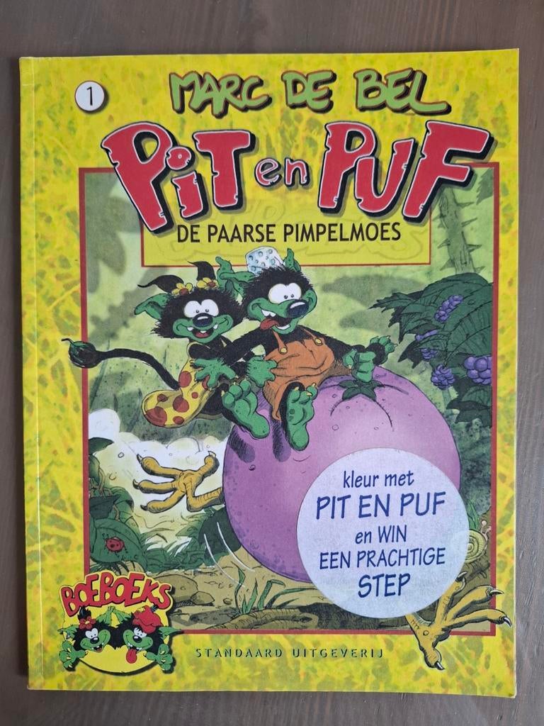 Pit en Puf strip nr 1 De Paarse Pimpelmoes, Boeken, Ophalen, Marc de Bel.