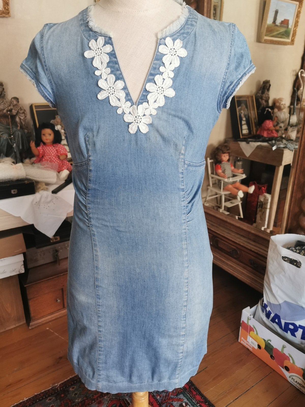 Très jolie robe en jean de River Woods, Vêtements | Femmes, Robes, Enlèvement ou Envoi, River Woods, Comme neuf, Bleu