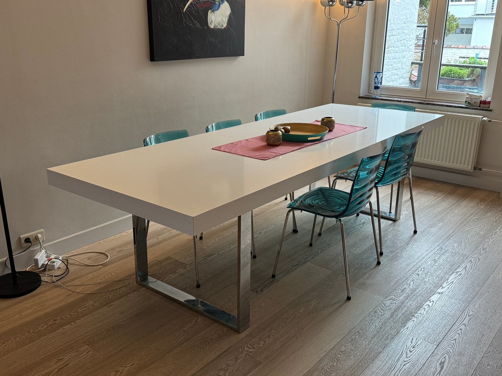 Grande table salle a manger, Maison & Meubles, Enlèvement, Utilisé, Autres matériaux