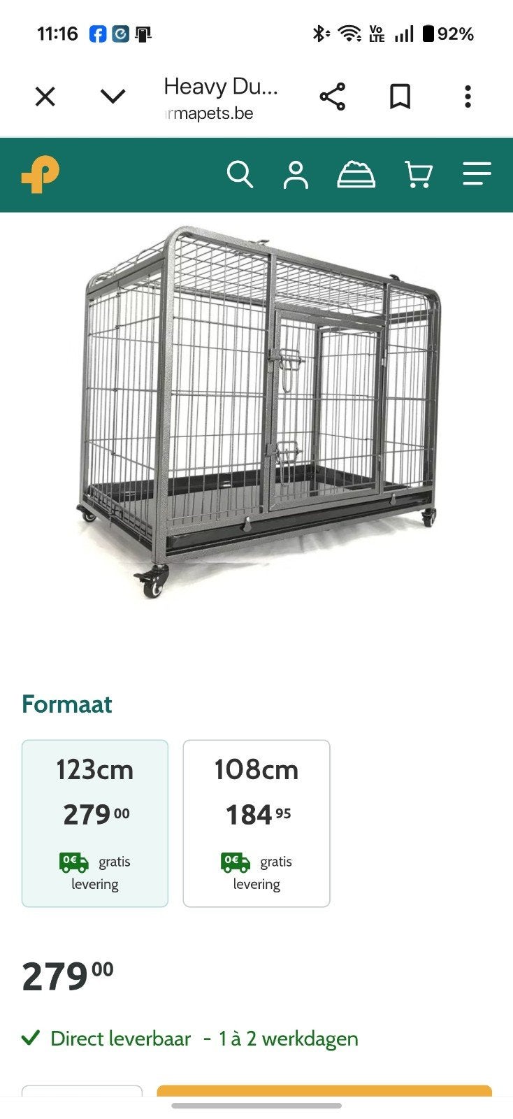 Hondenbench, Animaux & Accessoires, Maisons pour chiens, Enlèvement