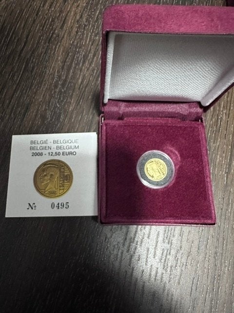 Belgie 12,5 euro gouden munt 2008, Ophalen of Verzenden, België, Overige waardes, Losse munt