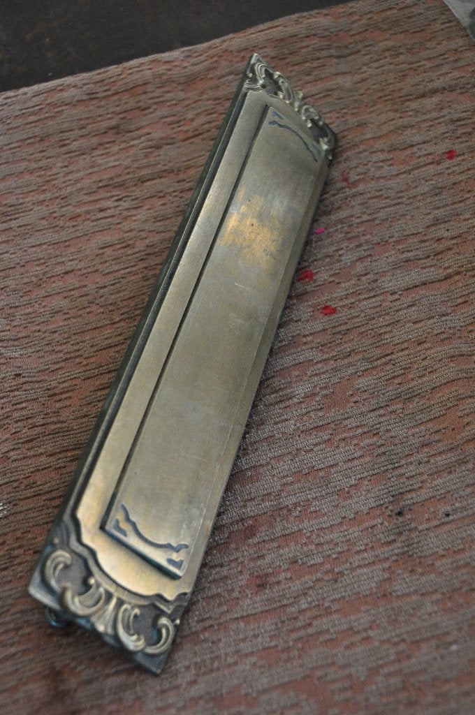 Boîte aux lettres à porte - fente pour lettres - laiton, Antiquités & Art, Antiquités | Bronze & Cuivre, Enlèvement ou Envoi