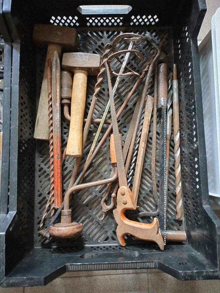Diverse oud gereedschap, Ophalen, Gebruikt