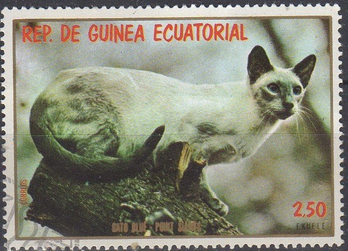 Equatoriaal Guinea - Siamese kat 1976, Envoi, Non oblitéré