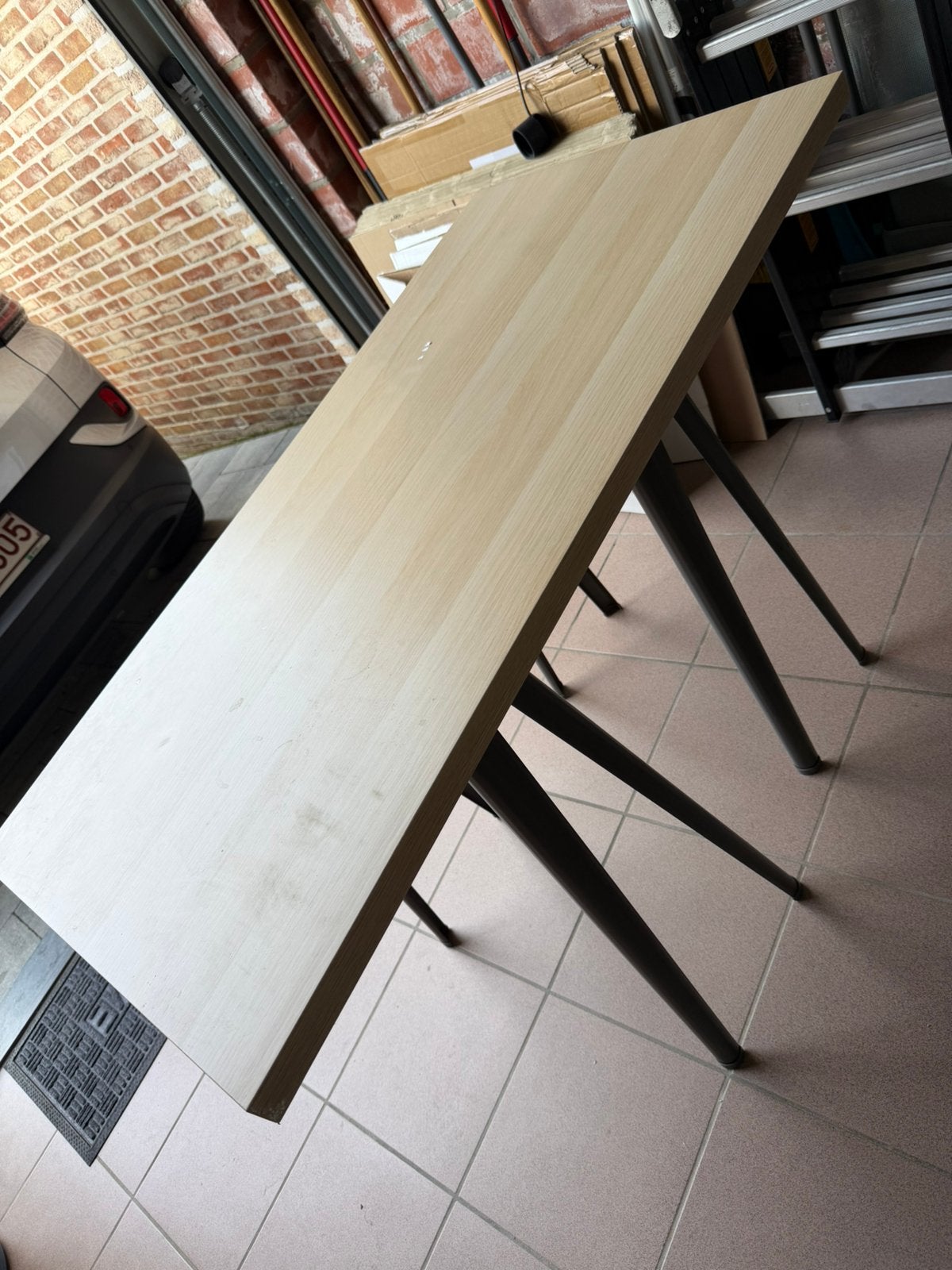 Planche bureau avec 2 tretaux, Autres types, 120 cm, Enlèvement, IKEA