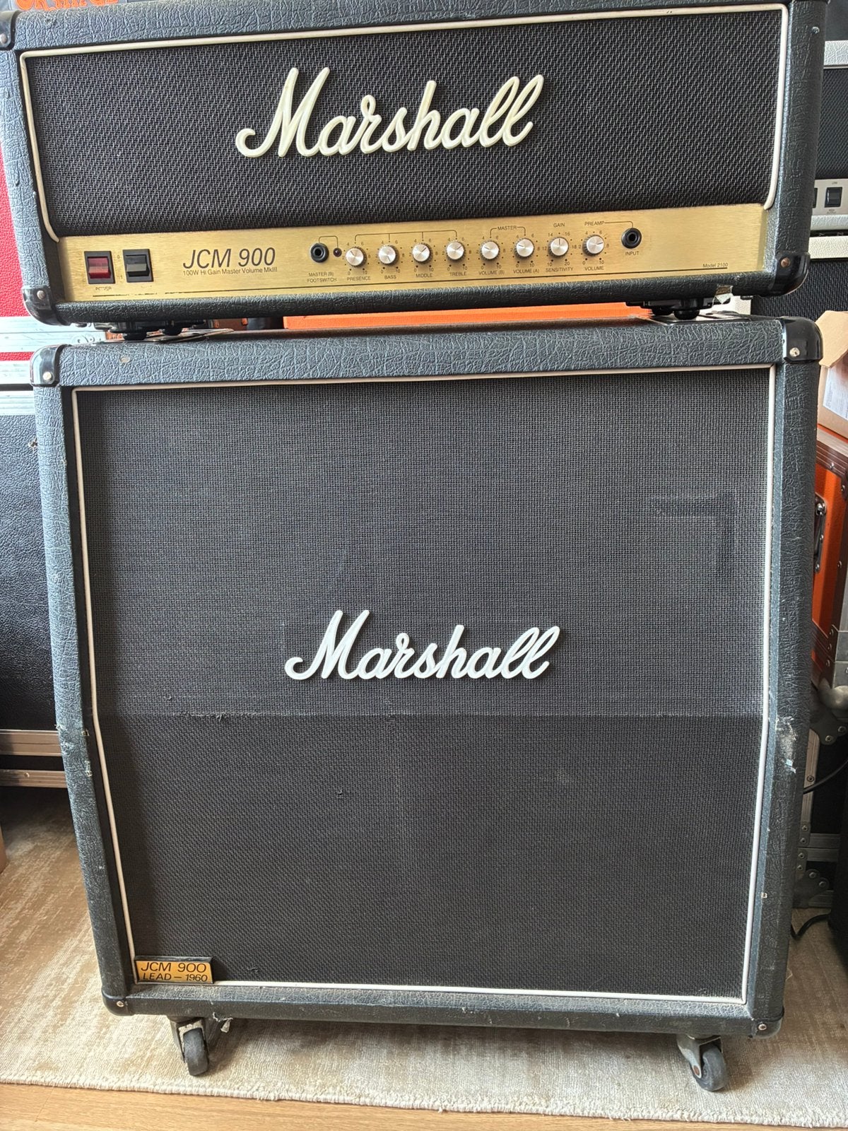 Marshall JCM900 MKIII 100W + 1960A Cab – Vintage Full Stack, Ophalen, Zo goed als nieuw