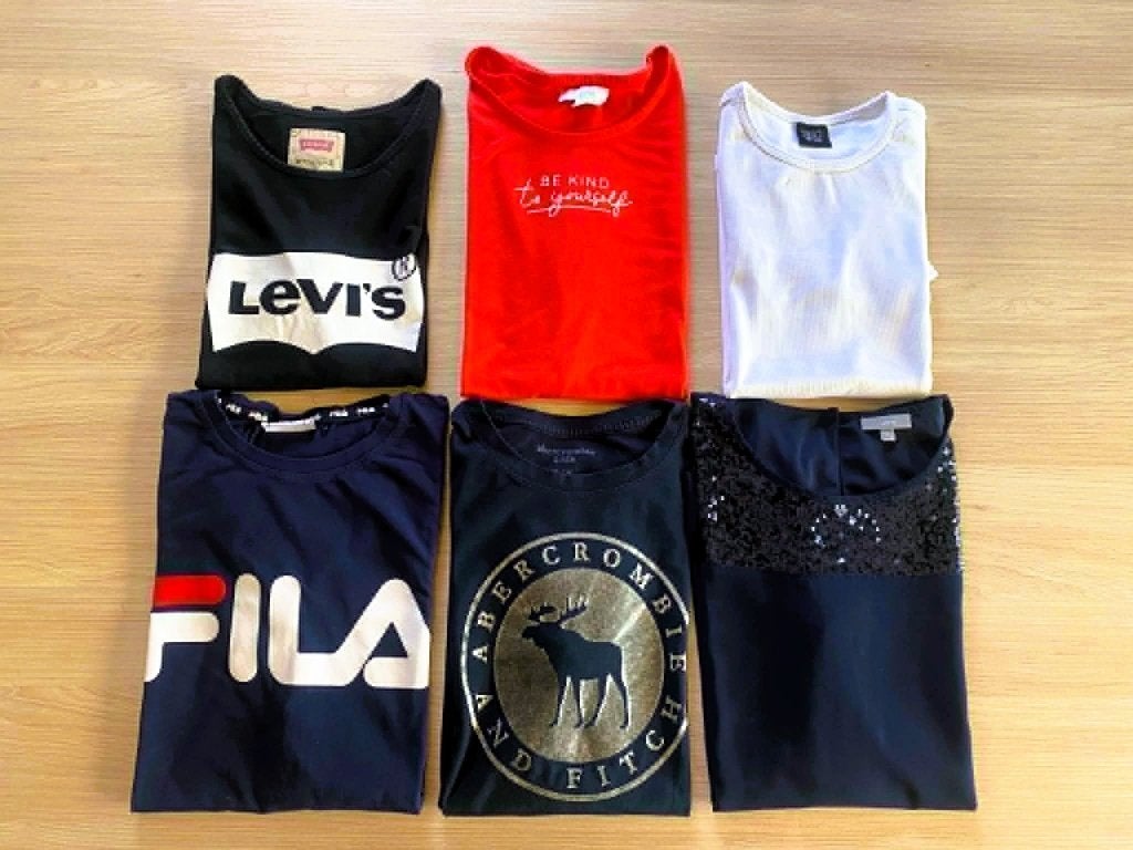 pakket t-shirts - maat 170 - 6 stuks, Kinderen en Baby's, Kinderkleding | Maat 170, Gebruikt, Meisje, Shirt of Longsleeve, Ophalen of Verzenden