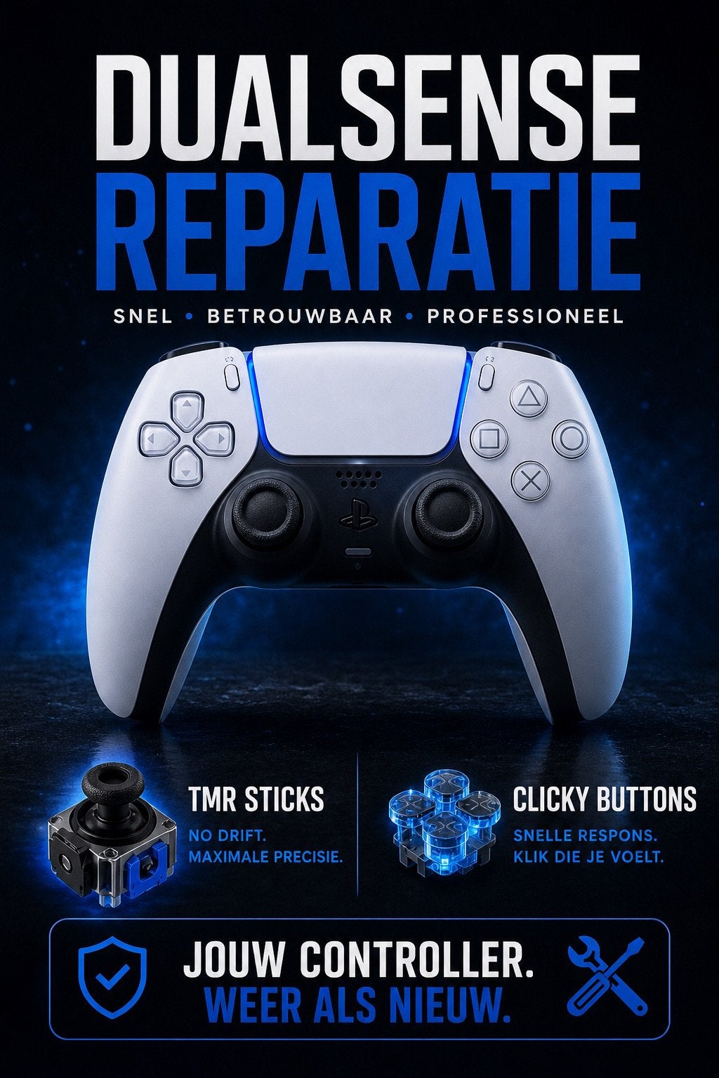 DualSense Reparatie & Upgrade, Ophalen of Verzenden, Zo goed als nieuw