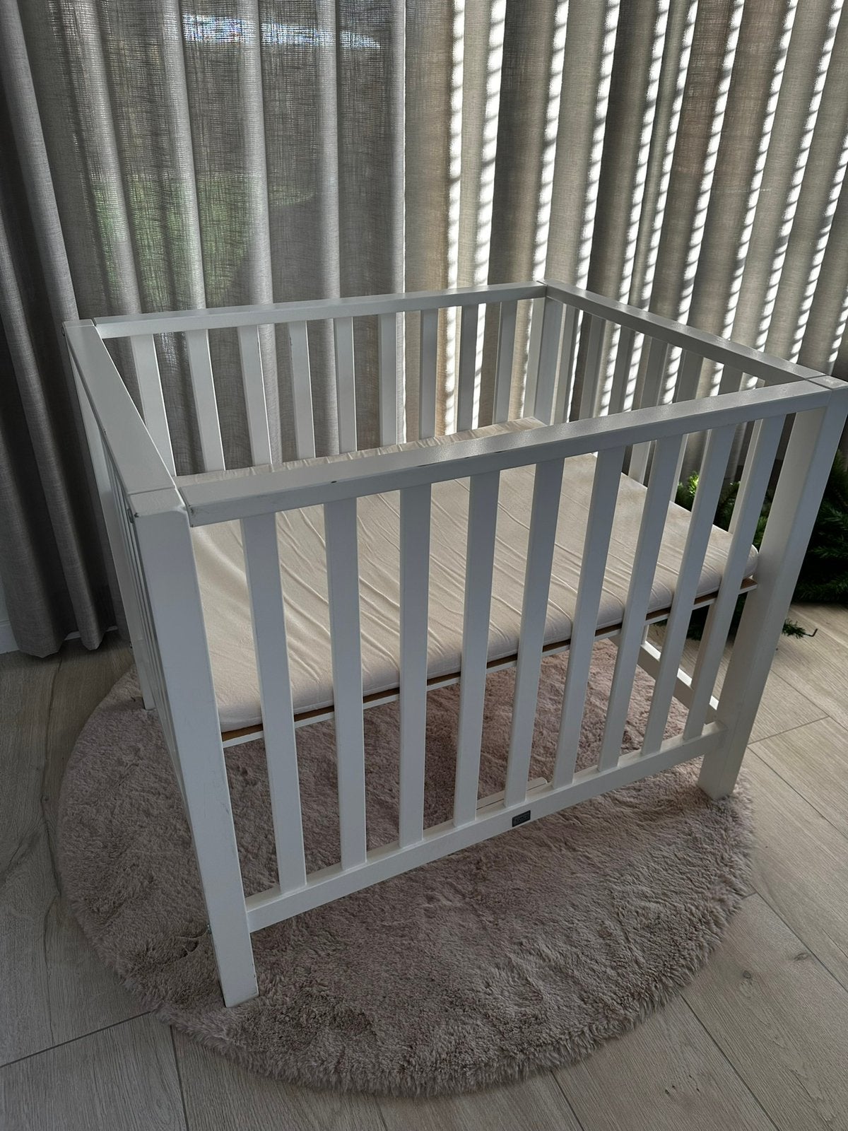 Babypark incl. matras & parkinlegger, Enlèvement, Utilisé, Rectangulaire, Réglable en hauteur