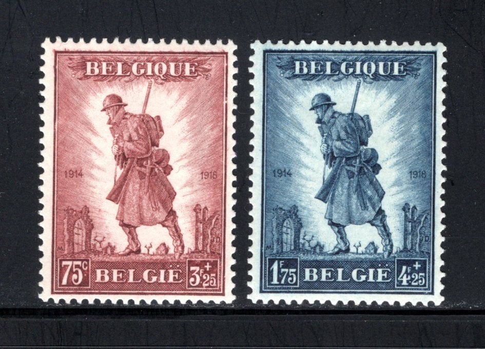 351/352 MNH 1932 - Gedenkteken, infanterie te Brussel, Ophalen of Verzenden, Postfris, Postfris
