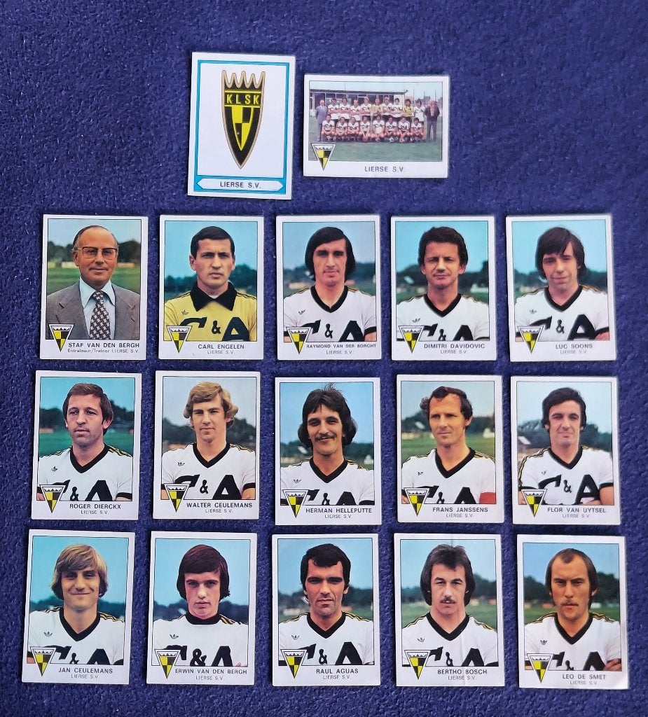 17 versch. Panini stickers voetbal ' FB 1978 - Lierse S.V. ', Ophalen of Verzenden, Nieuw, Meerdere stickers