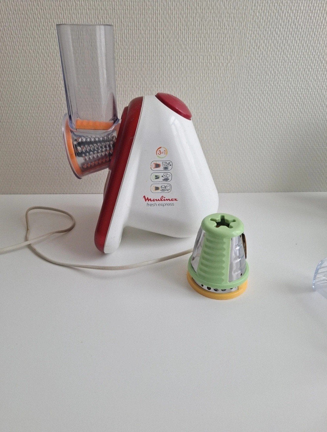 Moulinex raspmachine, Ophalen
