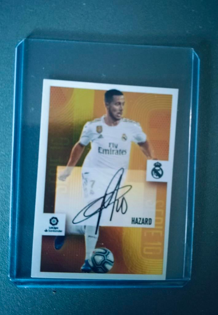 Eden Hazard Real Madrid la Liga 2020 singned, Ophalen of Verzenden, Sticker
