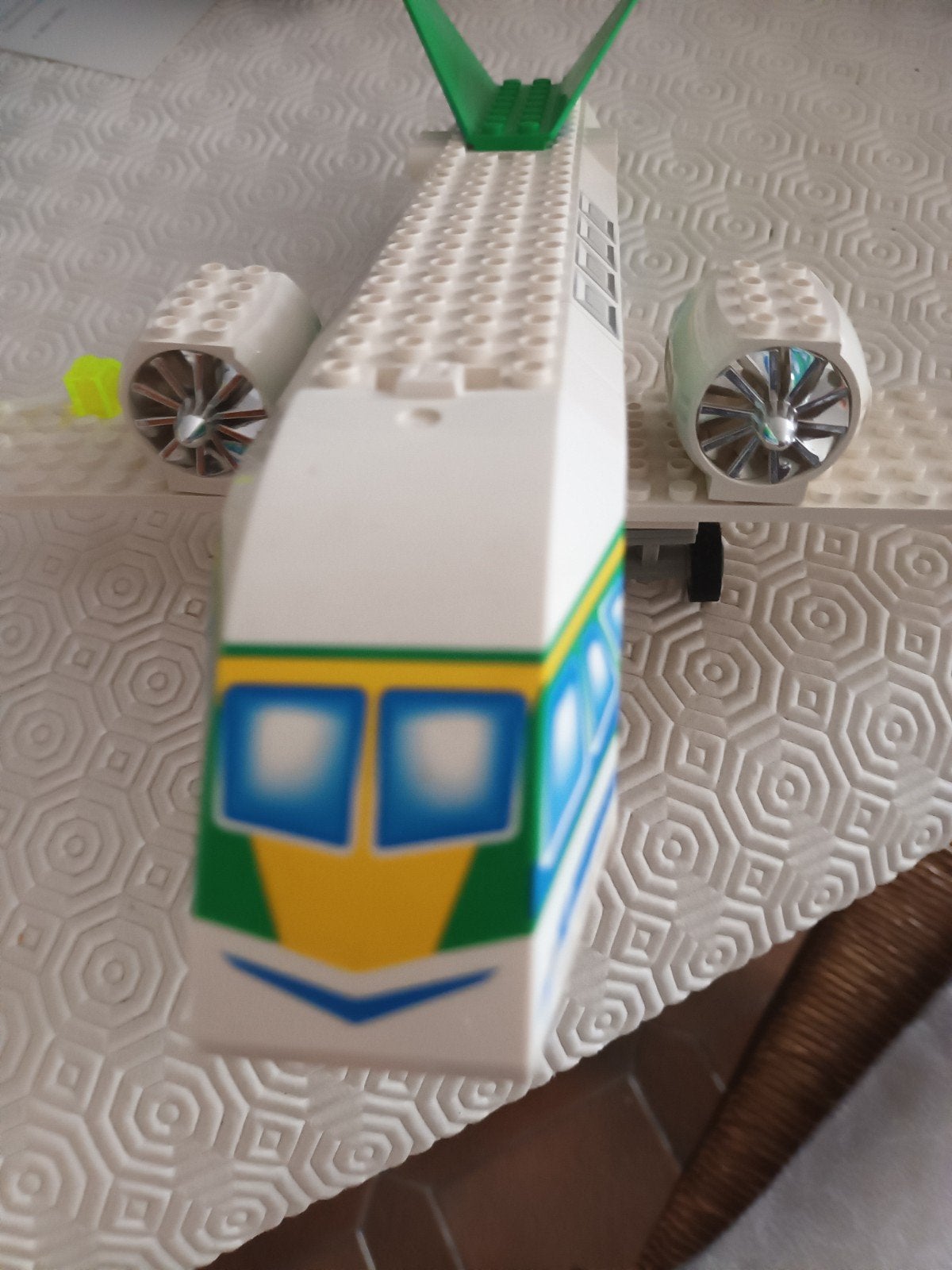 lego vliegtuig, Ophalen