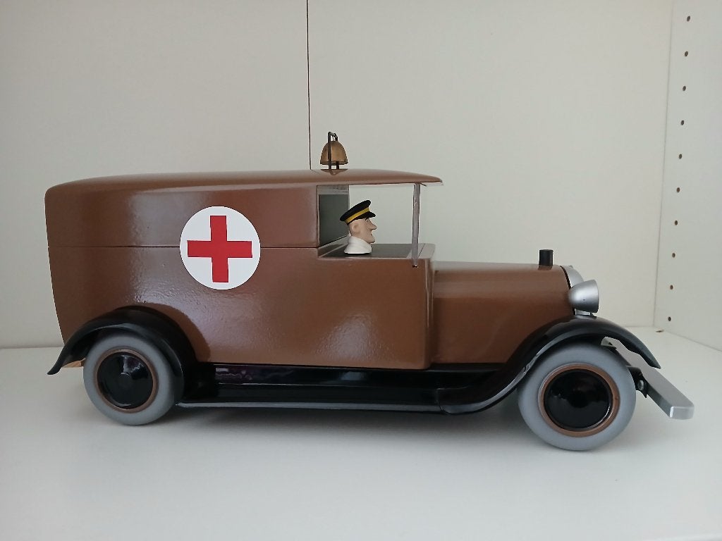 Hergé Tintin De ambulance van Aroucheff, Ophalen, Kuifje, Nieuw, Beeldje of Figuurtje