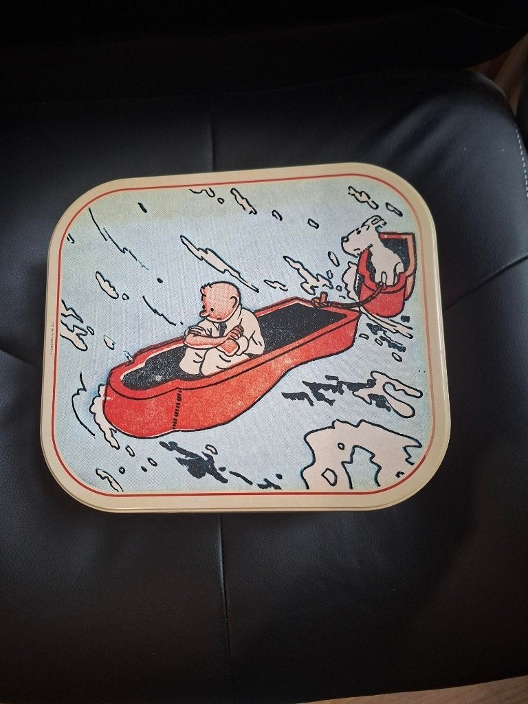 Boîte en fer blanc avec Tintin, Enlèvement, Tintin, Utilisé, Ustensile