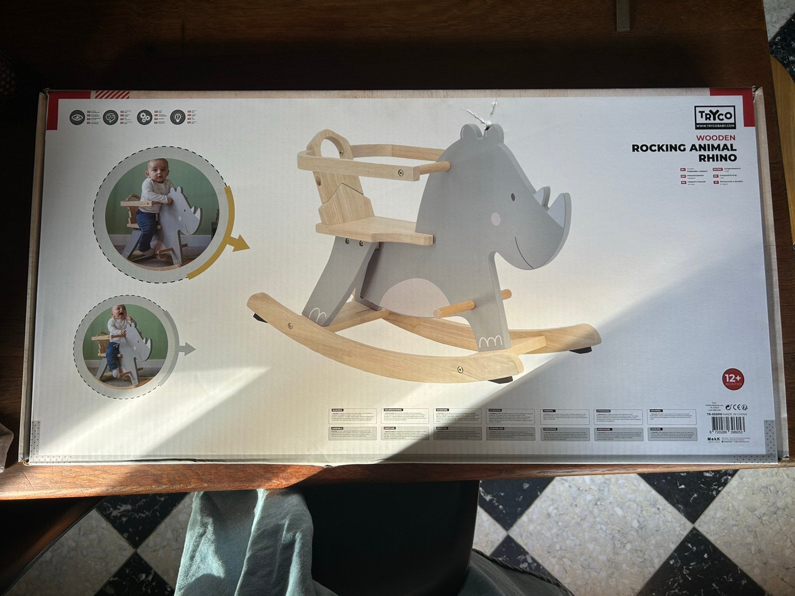 Animal à bascule en bois Tryco Rhino - cheval à bascule, Hobby & Loisirs créatifs, Modélisme | Bateaux & Navires, Enlèvement ou Envoi