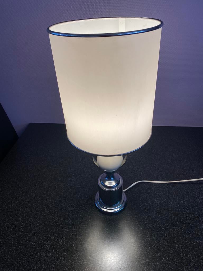 Lampe vintage style Philippe Barbier H56 avec abat-jour, Huis en Inrichting, Ophalen of Verzenden, Gebruikt