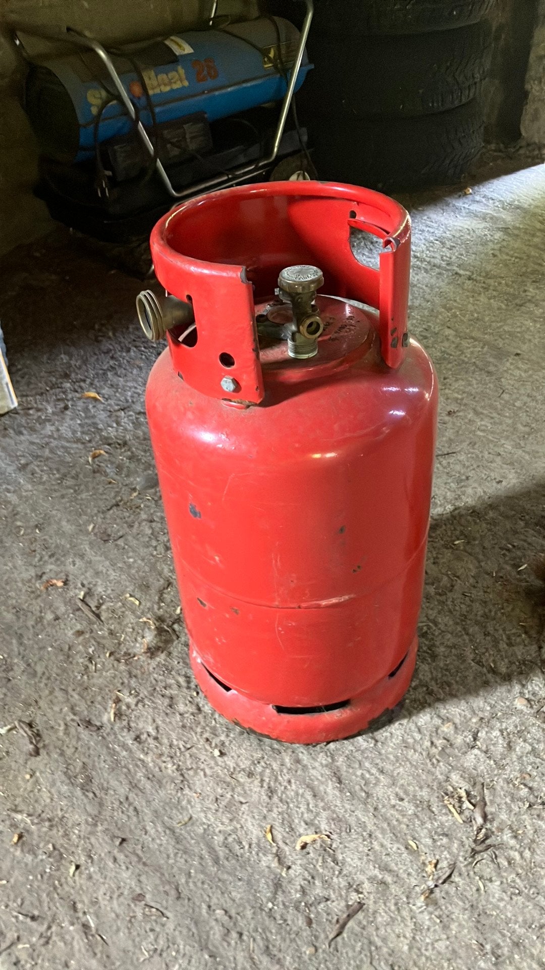 Vulbare gasfles, Ophalen, Gebruikt