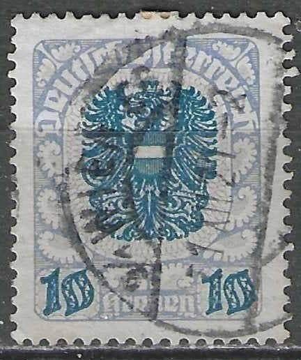 Oostenrijk 1920/1921 - Yvert 231 - Wapenschild - 10 k. (ST), Verzenden, Gestempeld