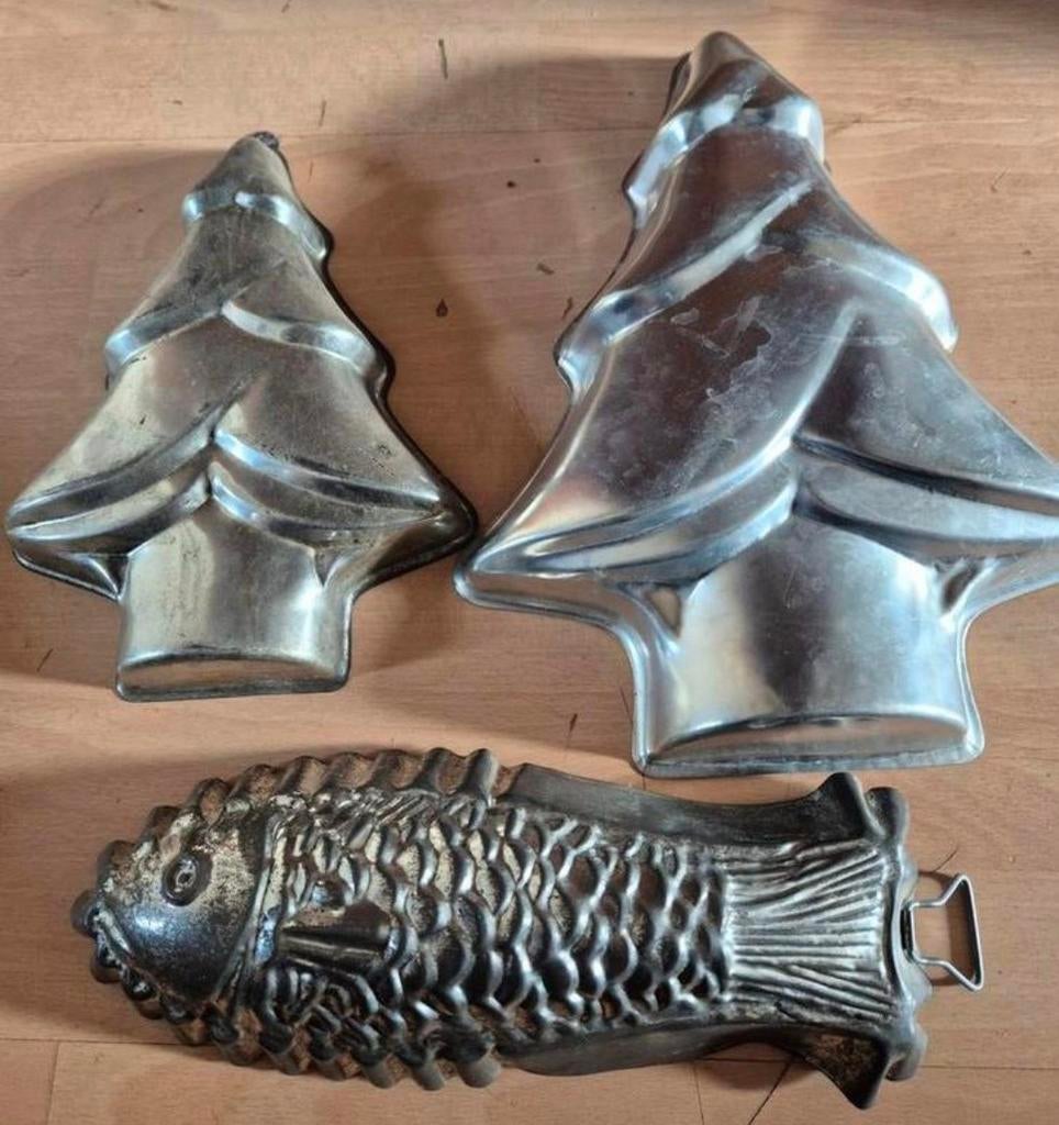 Lot vintage bakvormen, Enlèvement ou Envoi