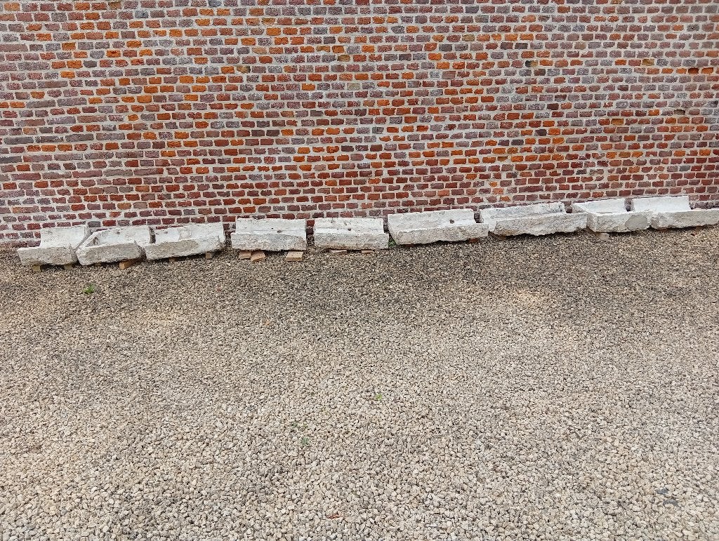 Gobertange stenen bak, Ophalen, Steen, Gebruikt, Minder dan 60 cm