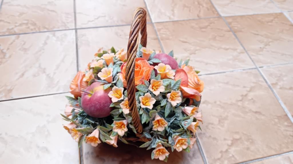 Panier de fleurs artificielles, Enlèvement, Comme neuf