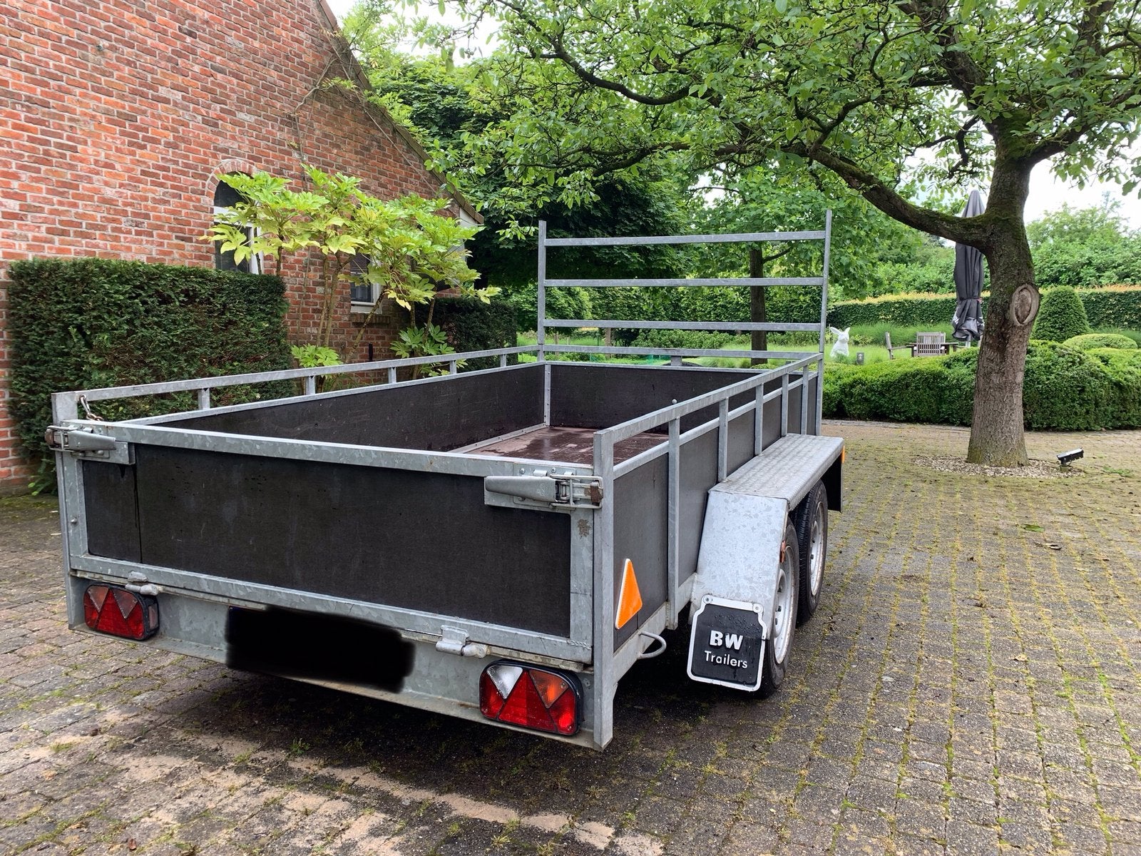 BW aanhangwagen geremd 2000kg met reservewiel, Ophalen, Gebruikt