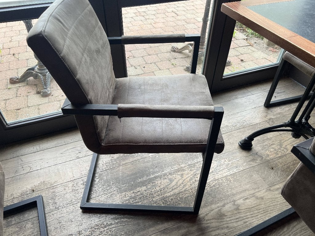 Stoelen met stof in velours - Vast onderstel - 12 stuks, Enlèvement, Utilisé, Mobilier