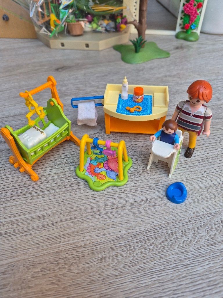Playmobil 5304 - Complete Babykamer met Wieg & Commode, Kinderen en Baby's, Speelgoed | Playmobil, Ophalen, Gebruikt, Complete set