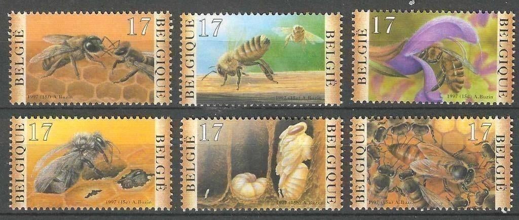 Belgique 1997 - Yvert 2716-2721 /OBP 2715-2720 - Abeill (PF), Envoi, Non oblitéré, Neuf