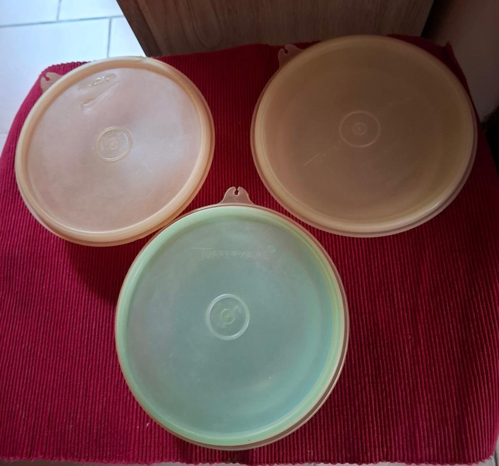 3 Tupperware ronds vintage